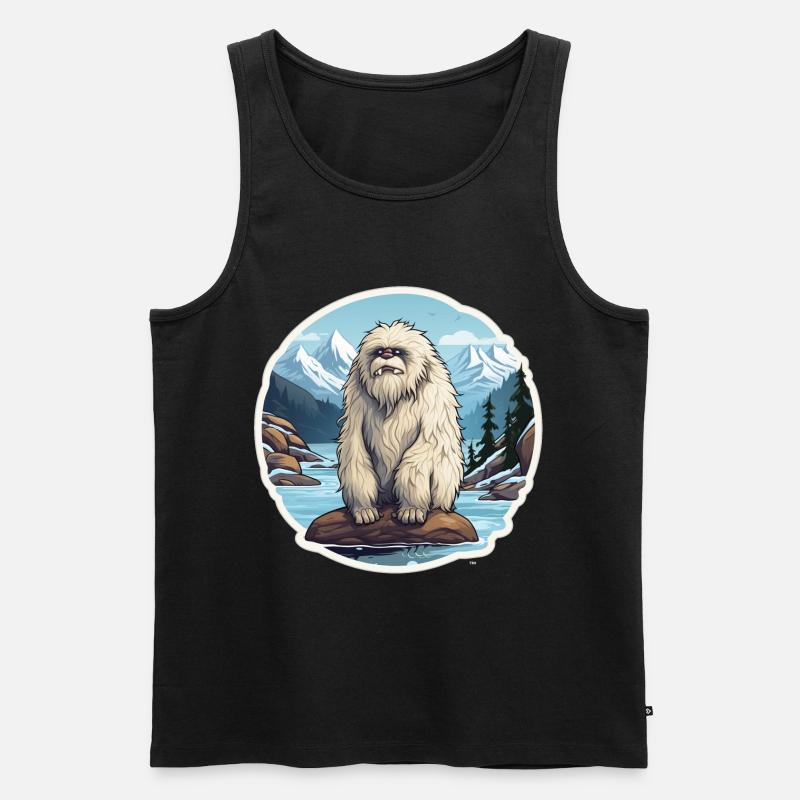 Yeti - Männer Premium Bio Tank Top - Schwarz
