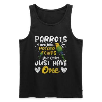 Vogel Macaw - Männer Premium Bio Tank Top - Schwarz - Vorne - AI Model Male 178 light (178cm)