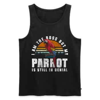 Bird Feathers Sweet Exotic - Men's Premium Organic Tank Top - black - Front - AI Model Male 178 light (178cm)