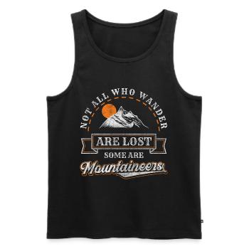 Bergsteiger Berge - Männer Premium Bio Tank Top - Schwarz - Vorne - Michal (187cm)