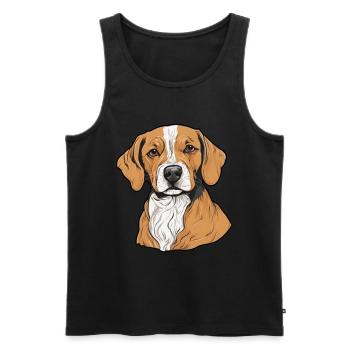 Propriétaires de chiens Sports canins Amis à quatre pattes - Débardeur bio Premium Homme - noir - Devant - Michal (187cm)