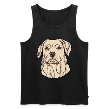 Dog Owner Puppy Dog School Dog Lover - Men's Premium Organic Tank Top - black - Front - Michal (187cm)