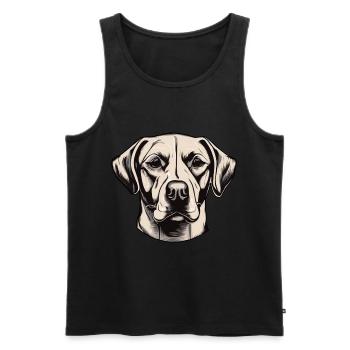 Propriétaire de chien patte Amoureux des chiens à quatre pattes - Débardeur bio Premium Homme - noir - Devant - Michal (187cm)
