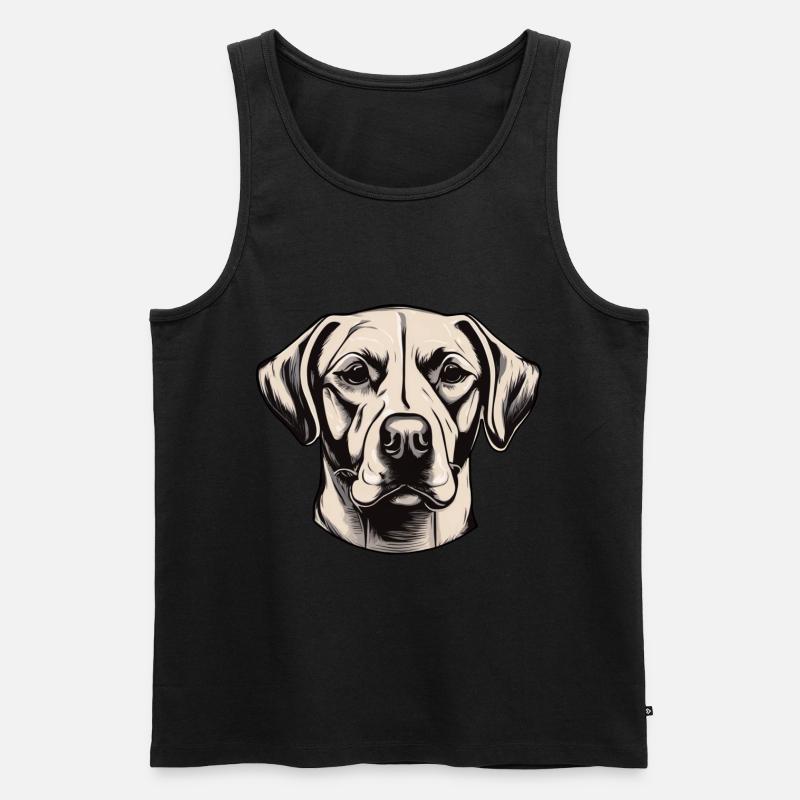 Hundehalter Pfote Vierbeiner Hundefreund - Männer Premium Bio Tank Top - Schwarz