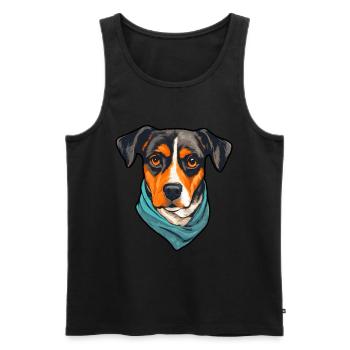 Chiens Sports canins Propriétaire d’une école canine - Débardeur bio Premium Homme - noir - Devant - Michal (187cm)