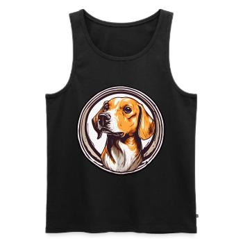Chiens Sports canins Amoureux des chiens à quatre pattes - Débardeur bio Premium Homme - noir - Devant - Michal (187cm)