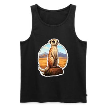 Suricate - Débardeur bio Premium Homme - noir - Devant - Michal (187cm)