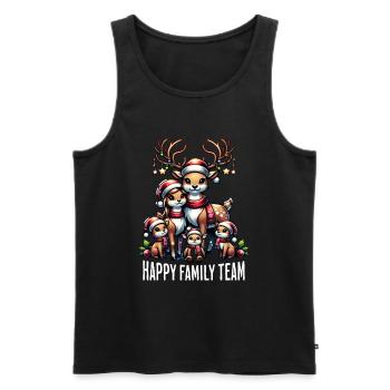Happy Family Team Christmas - Men's Premium Organic Tank Top - black - Front - Michal (187cm)