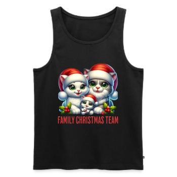Family Christmas Team Cats Family Christmas - Men's Premium Organic Tank Top - black - Front - Michal (187cm)