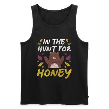 Grizzly Strong Polar Bear Hunting - Men's Premium Organic Tank Top - black - Front - Michal (187cm)