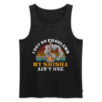 Hookah Kohle Blubbern - Männer Premium Bio Tank Top - Schwarz - Vorne - AI Model Male 178 light (178cm)