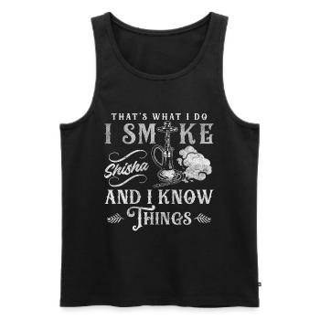 Hookah Qualm Orientalisch - Männer Premium Bio Tank Top - Schwarz - Vorne - AI Model Male 178 light (178cm)