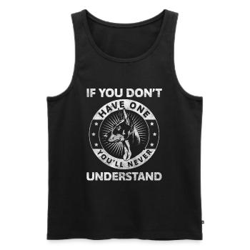 Kampfhund Hund Haustier Hundeliebe - Männer Premium Bio Tank Top - Schwarz - Vorne - Michal (187cm)