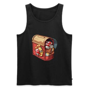 Spam computer joke - Men's Premium Organic Tank Top - black - Front - AI Model Male 178 light (178cm)