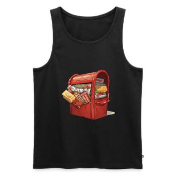Spam computer joke - Men's Premium Organic Tank Top - black - Front - AI Model Male 178 light (178cm)