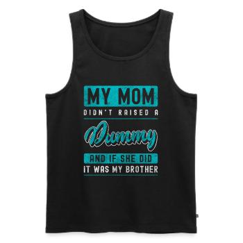 Frère ou sœur Ironie inséparable - Débardeur bio Premium Homme - noir - Devant - Michal (187cm)