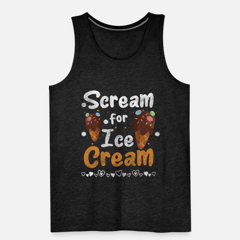 Eiscreme Eisdiele Männer Premium Bio Tank Top