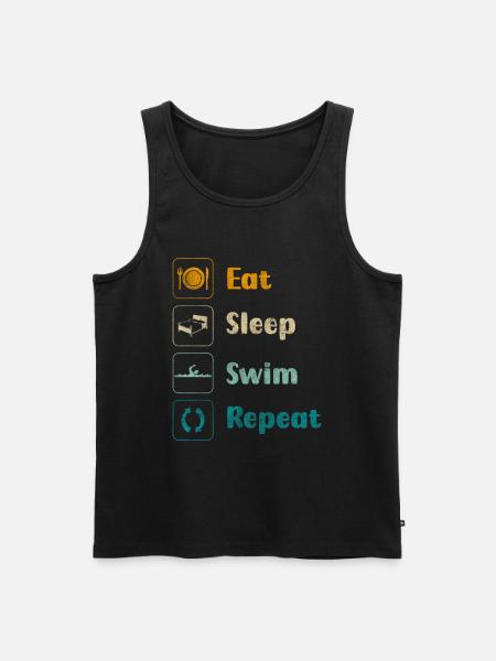 Swimming Breaststroke - Men's Premium Organic Tank Top - black