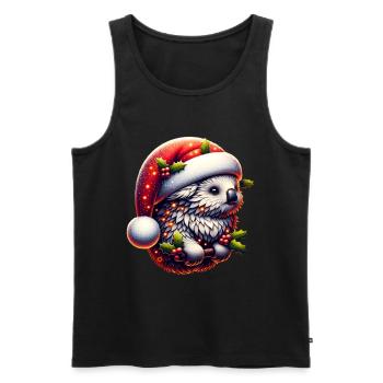 Koala de Noël - Débardeur bio Premium Homme - noir - Devant - AI Model Male 178 light (178cm)