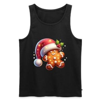 Gingerbread - Men's Premium Organic Tank Top - black - Front - AI Model Male 178 light (178cm)