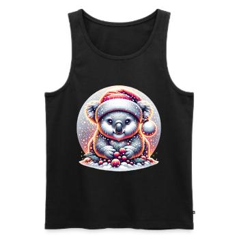 Koala - Männer Premium Bio Tank Top - Schwarz - Vorne - AI Model Male 178 light (178cm)