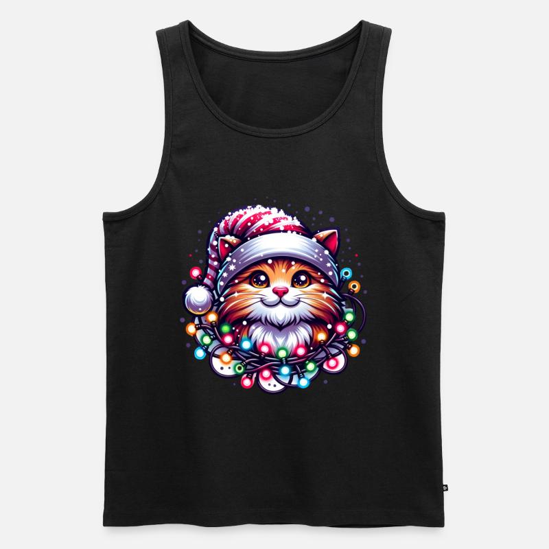 Katze - Männer Premium Bio Tank Top - Schwarz