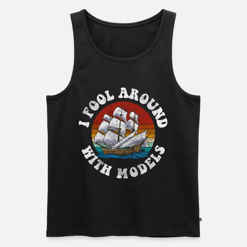 Modellbau Segelschiff Seefahrer Schifffahrt - Männer Premium Bio Tank Top - Schwarz