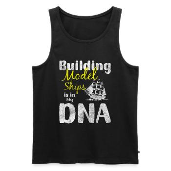Model RC Ship Skipper - Men's Premium Organic Tank Top - black - Front - AI Model Male 178 light (178cm)