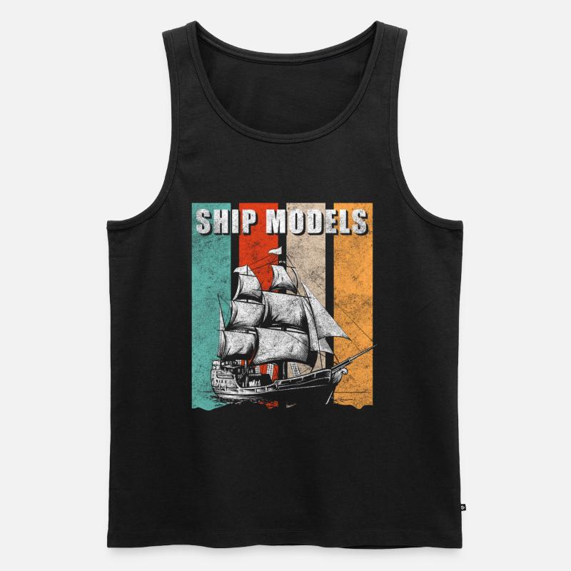 Schiff Modellbauer RC Schiff Skipper - Männer Premium Bio Tank Top - Schwarz