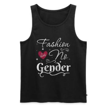 Amoureux de la mode Shopping Catwalk Shopping Queen - Débardeur bio Premium Homme - noir - Devant - AI Model Male 178 light (178cm)