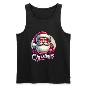 Merry Christmas Weihnachtsmann Christmas Xmas - Männer Premium Bio Tank Top - Schwarz - Vorne - Michal (187cm)