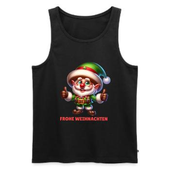 Frohe Weihnachten Elf Weihnachtsfeier - Männer Premium Bio Tank Top - Schwarz - Vorne - Michal (187cm)