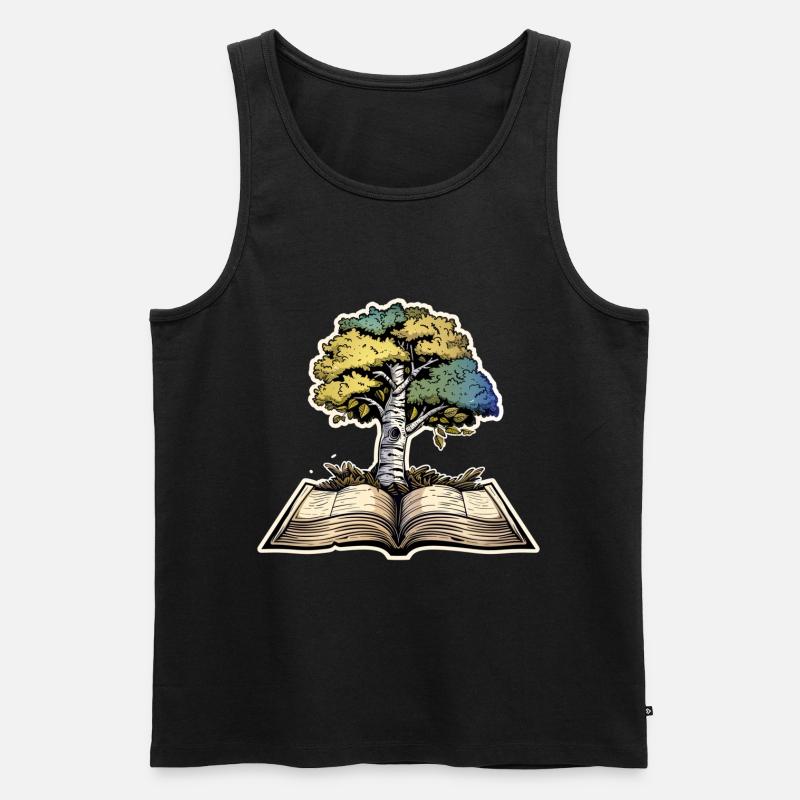 Lesen - Männer Premium Bio Tank Top - Schwarz