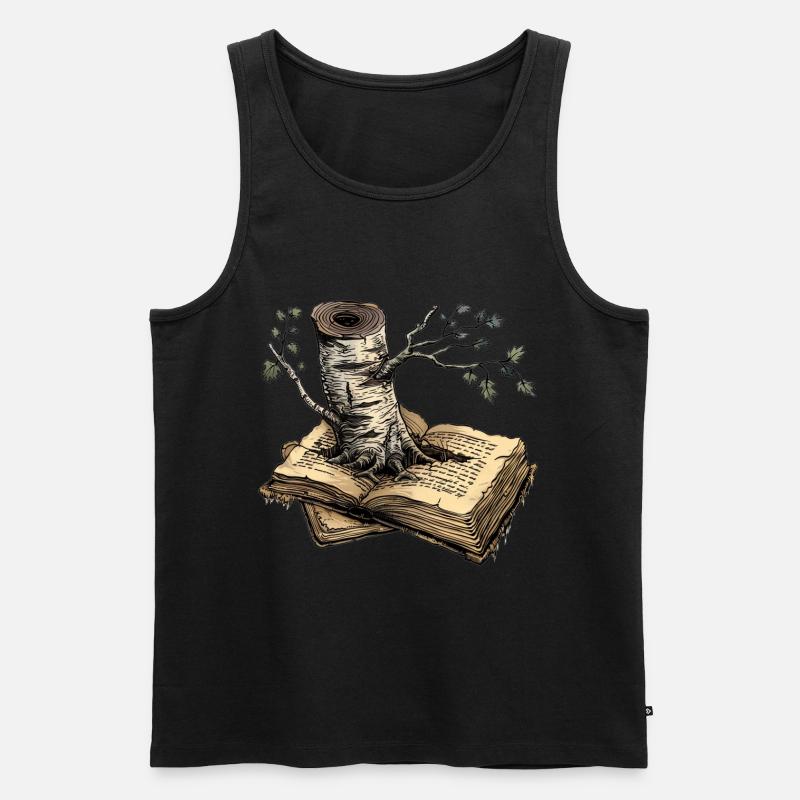 Lesen - Männer Premium Bio Tank Top - Schwarz