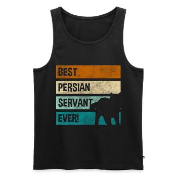 Katze Katzenpapa Katzenhaare - Männer Premium Bio Tank Top - Schwarz - Vorne - AI Model Male 178 light (178cm)