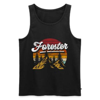 Forester Forest Protector Deer - Men's Premium Organic Tank Top - black - Front - AI Model Male 178 light (178cm)