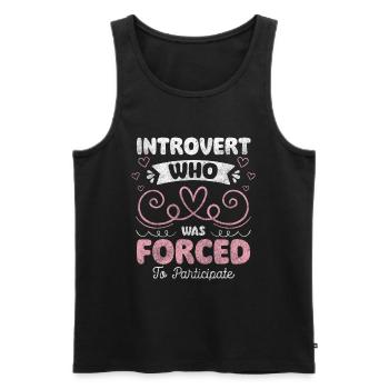 Introvertiert Sozialkontakt Nachdenken - Männer Premium Bio Tank Top - Schwarz - Vorne - AI Model Male 178 light (178cm)