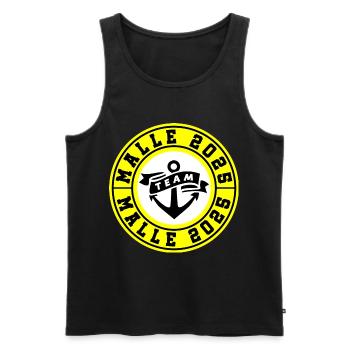 Malle 2025 Team - Men's Premium Organic Tank Top - black - Front - AI Model Male 178 light (178cm)
