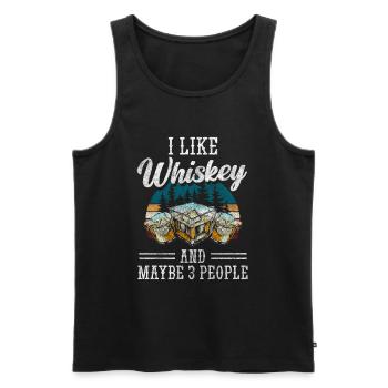 Rum Lifestyle Eiswürfel - Männer Premium Bio Tank Top - Schwarz - Vorne - AI Model Male 178 light (178cm)