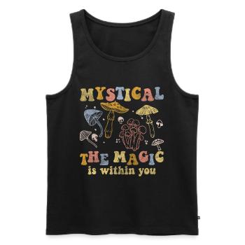 Mystisch Aberglauben Zeichen Macht - Männer Premium Bio Tank Top - Schwarz - Vorne - AI Model Male 178 light (178cm)