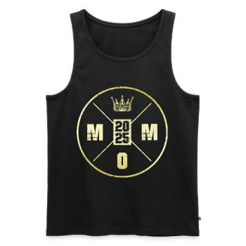 Maman 2025 Maman de maternité - Débardeur bio Premium Homme - noir - Devant - Michal (187cm)