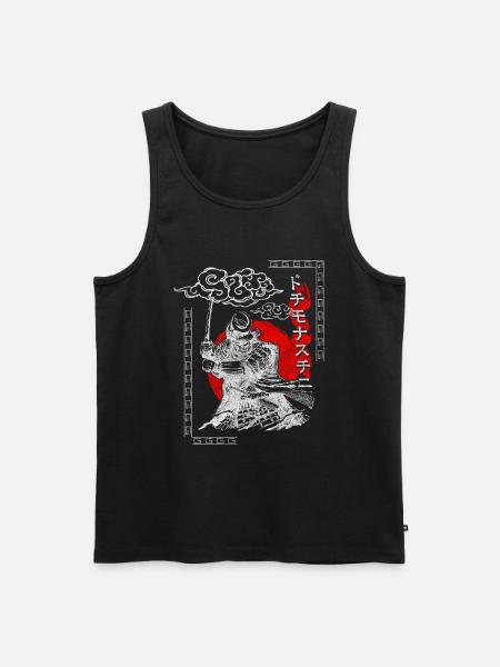 Asia Pisces Geek Ronin - Men's Premium Organic Tank Top - black