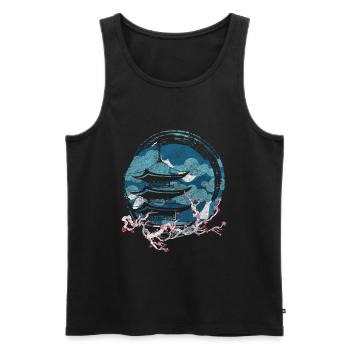 Asien Fabelwesen Asiatisch Nerd - Männer Premium Bio Tank Top - Schwarz - Vorne - AI Model Male 178 light (178cm)