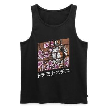 Japanisch Drache Legenden Ronin - Männer Premium Bio Tank Top - Schwarz - Vorne - AI Model Male 178 light (178cm)