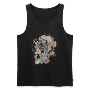 Japanisch Mythologie Kampfkunst Nerd - Männer Premium Bio Tank Top - Schwarz - Vorne - AI Model Male 178 light (178cm)