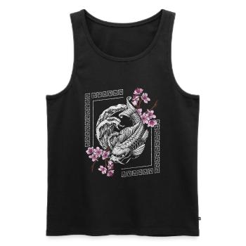 Asia Mythology Code of Honor - Men's Premium Organic Tank Top - black - Front - AI Model Male 178 light (178cm)