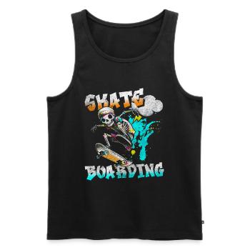 Sprayer Wand Haus Leben - Männer Premium Bio Tank Top - Schwarz - Vorne - Michal (187cm)