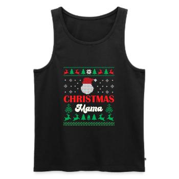 Merry Christmas Mama - Débardeur bio Premium Homme - noir - Devant - AI Model Male 178 light (178cm)