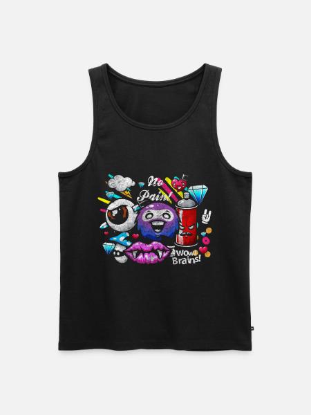 Sprayer Bunt Neon - Männer Premium Bio Tank Top - Schwarz