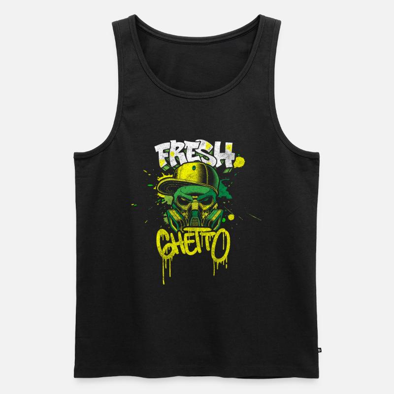 Graffiti Kunst Mode Auffällig - Männer Premium Bio Tank Top - Schwarz